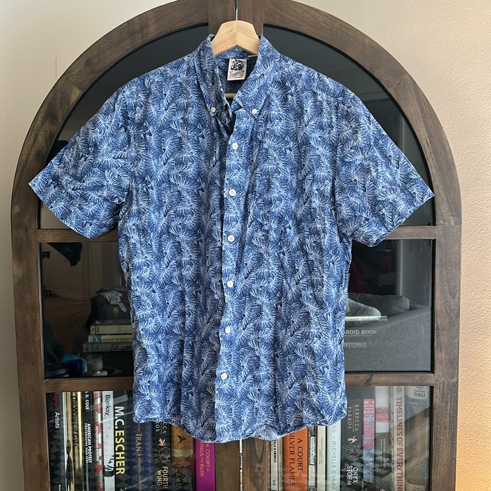 Blue Short Sleeve Men’s Button Down